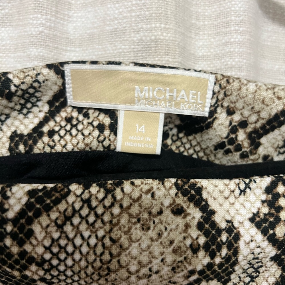 Michael Kors Snake Print Stretchy Lined Pencil Skirt Wm Sz 14